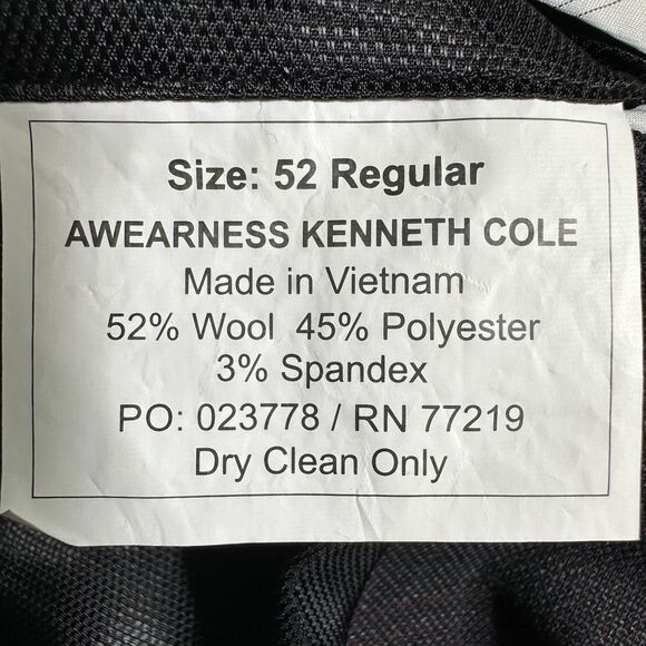 KENNETH COLE 52R Gray Wool Mens Blazer Sport Coat Two Button Jacket Unstuctured - Picture 14 of 15